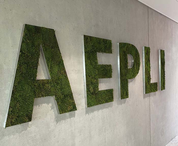 Aepli Metallbau AG - Einmalig, Präsentiert sich ihr Firmenname in Moos.